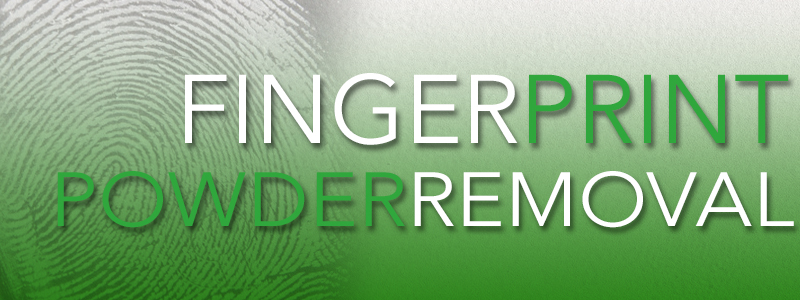 fingerprint powder removal