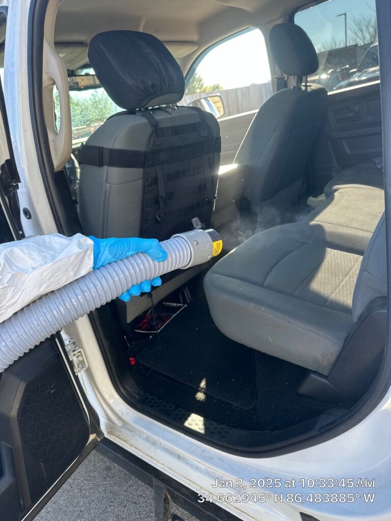 cleaning blood in cars