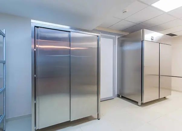 2 commercial freezers that were professionally cleaned for spoiled meat.