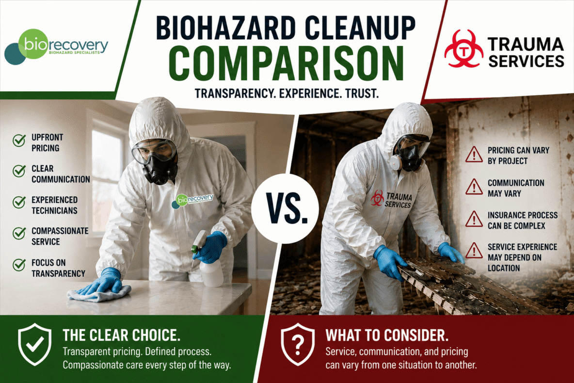 Bio Recovery vs Trauma Services